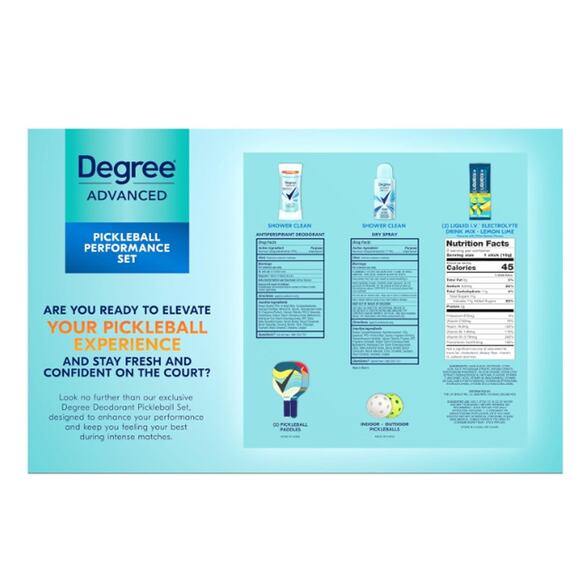 Degree Pickleball Deodorant Liquid IV + Pickleball Paddles& Balls (6 Piece Set) - Picture 6 of 9